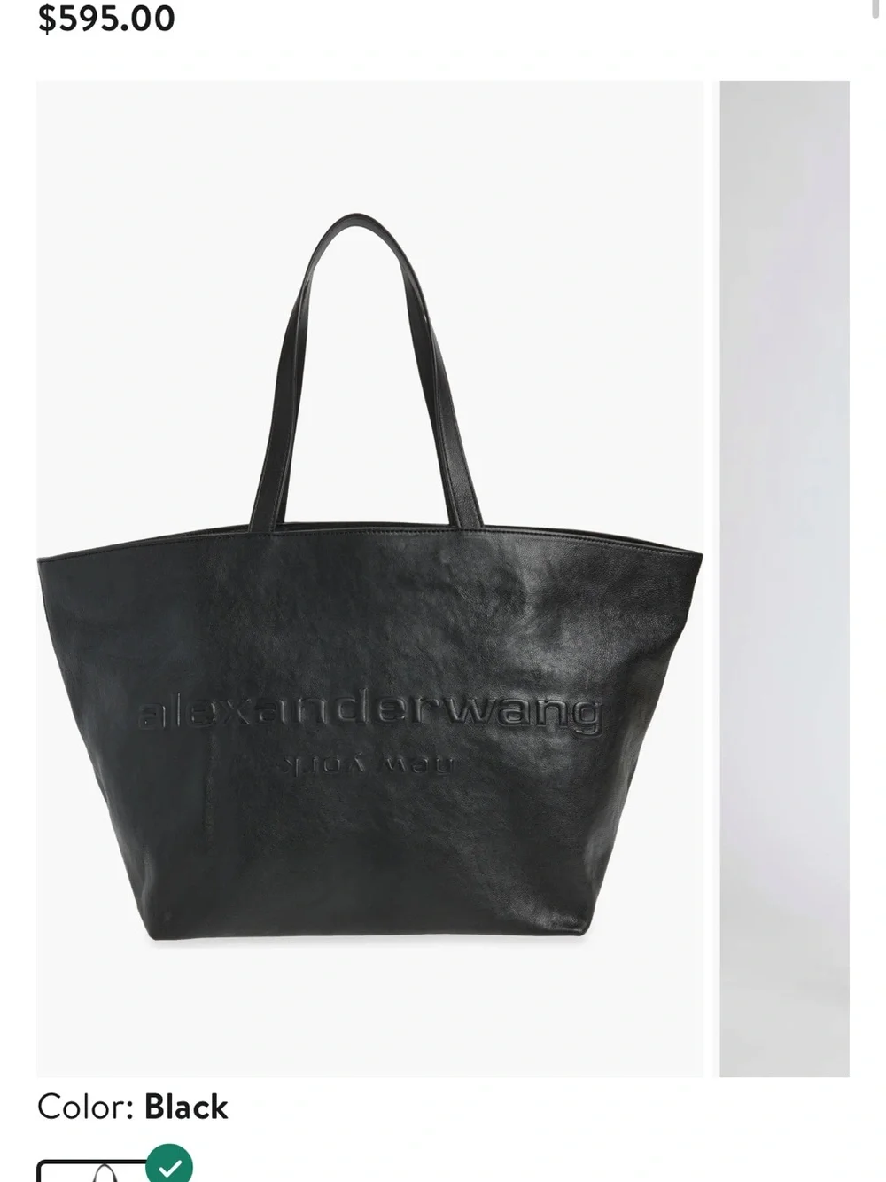 Alexander Wang Black Embossed Logo Tote